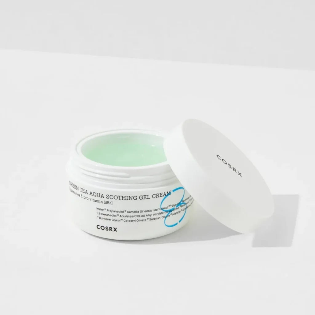 Drėkinamasis veido kremas su žaliosios arbatos ekstraktu "Hydrium Green Tea Aqua Soothing Gel Cream", 50 ml