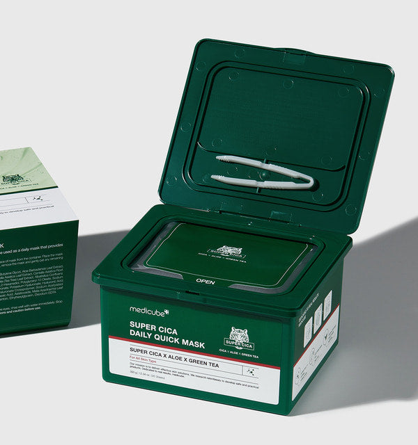 Raminamųjų lakštinių veido kaukių rinkinys "Super Cica Daily Quick Mask", 30 vnt.