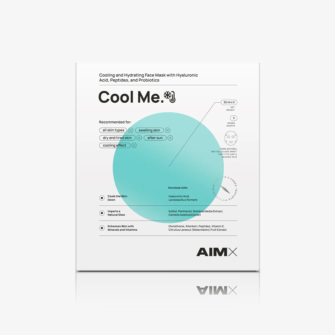 Lakštinių veido kaukių rinkinys "COOL ME", 5 vnt.