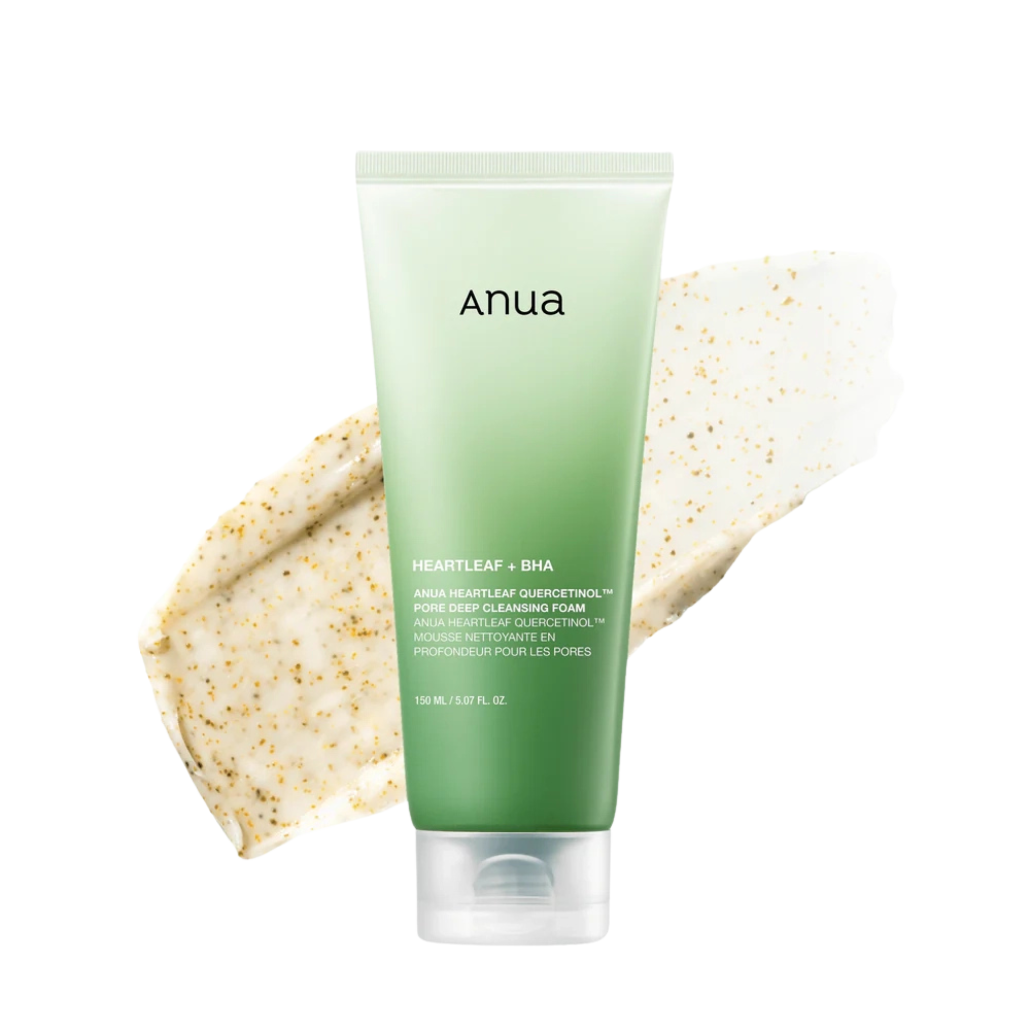 Giliai valančios veido prausimosi putos "Heartleaf Quercetinol Pore Deep Cleansing Foam", 150 ml