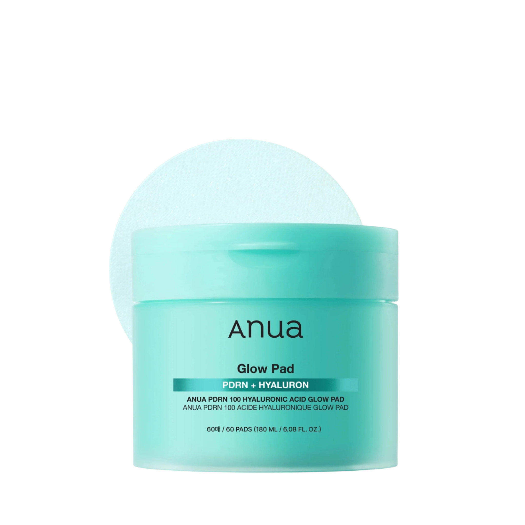 Drėkinamieji veido toniko padeliai "PDRN 100 Hyaluronic Acid Glow Pad", 60 vnt.