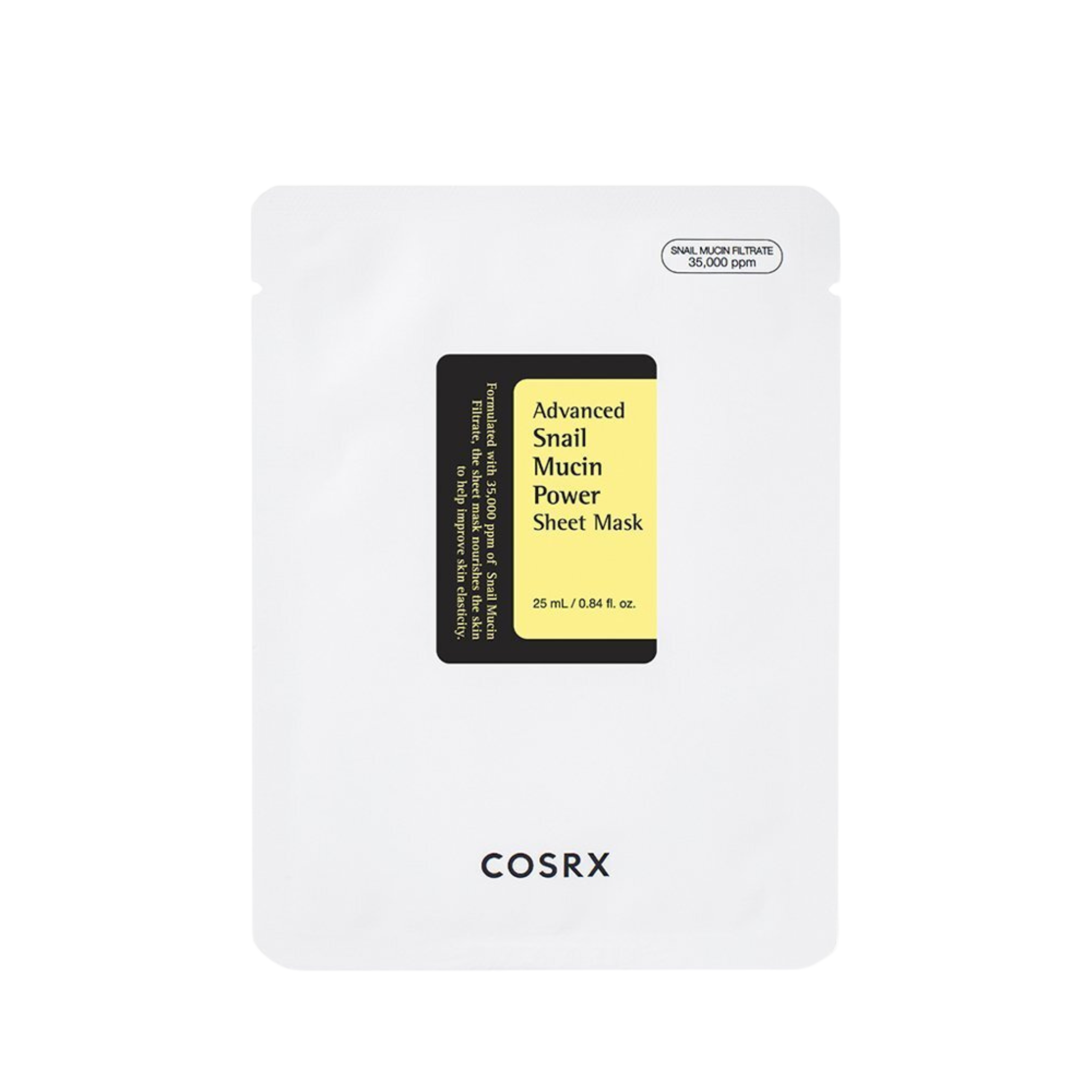 Lakštinė veido kaukė su sraigių mucinu "Advanced Snail Mucin Power Essence Sheet Mask", 25 ml