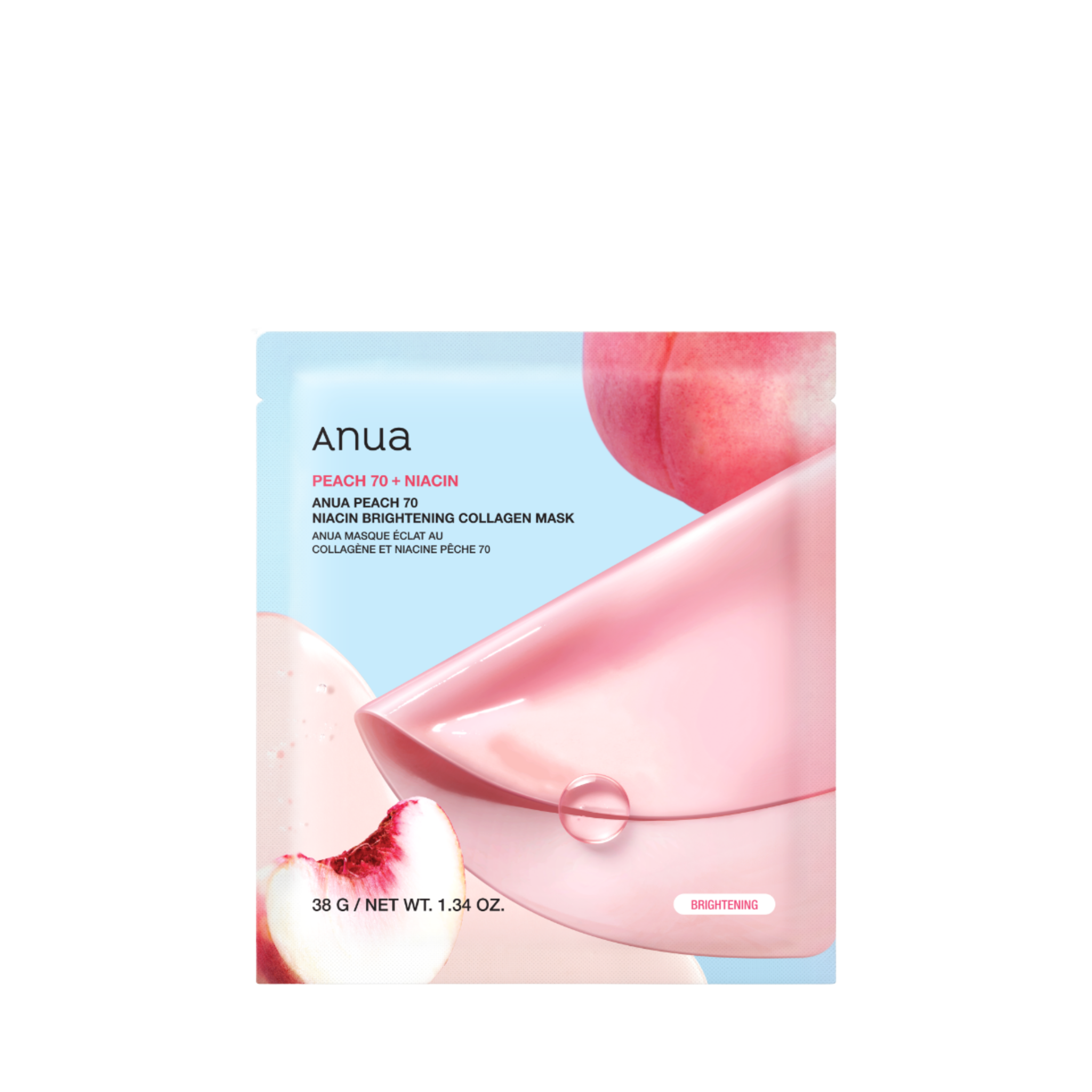 Hidrogelinė veido kaukė "Peach 70% Niacin Brightening Collagen Mask"