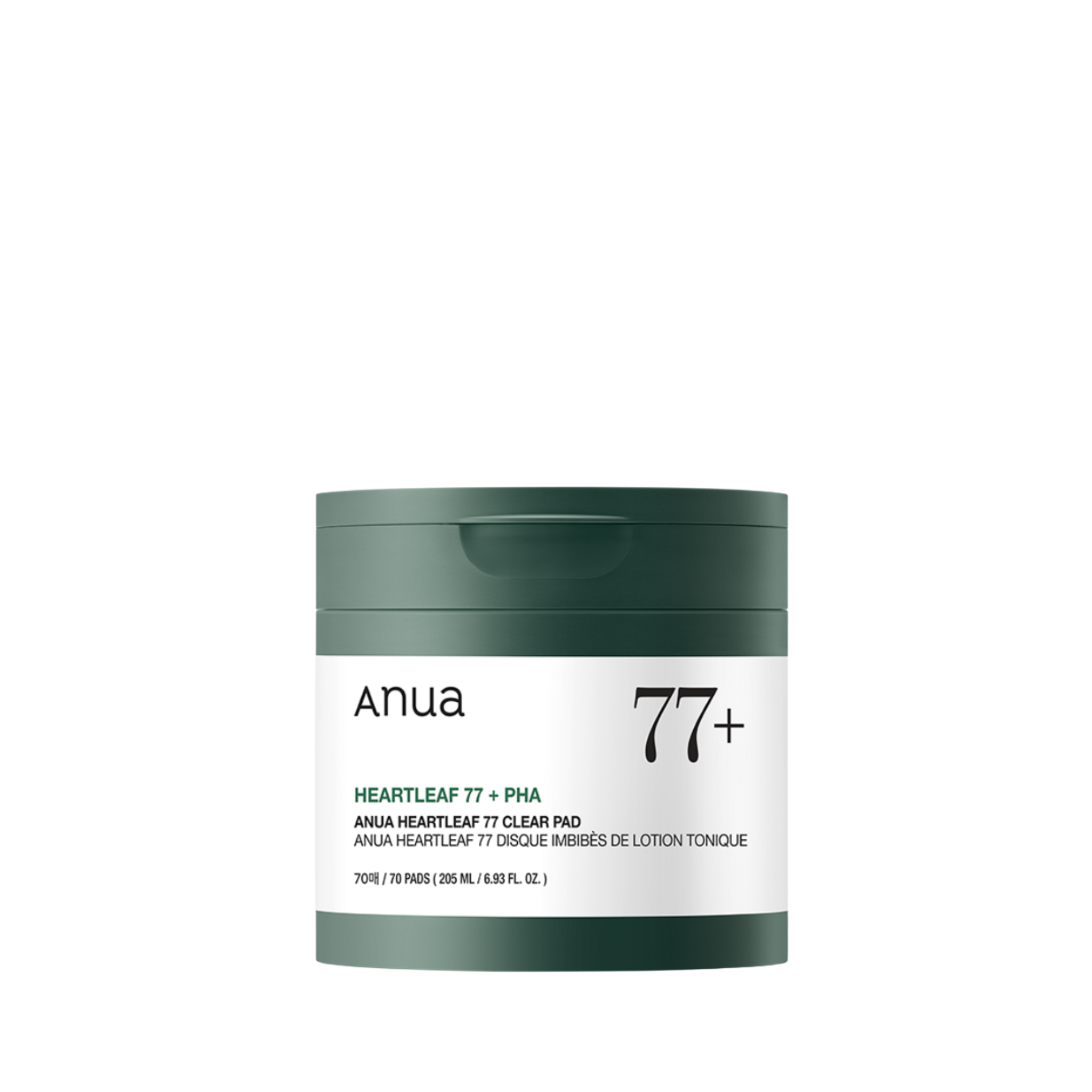 Veido toniko padeliai "Heartleaf 77 Clear Pad", 70 vnt.