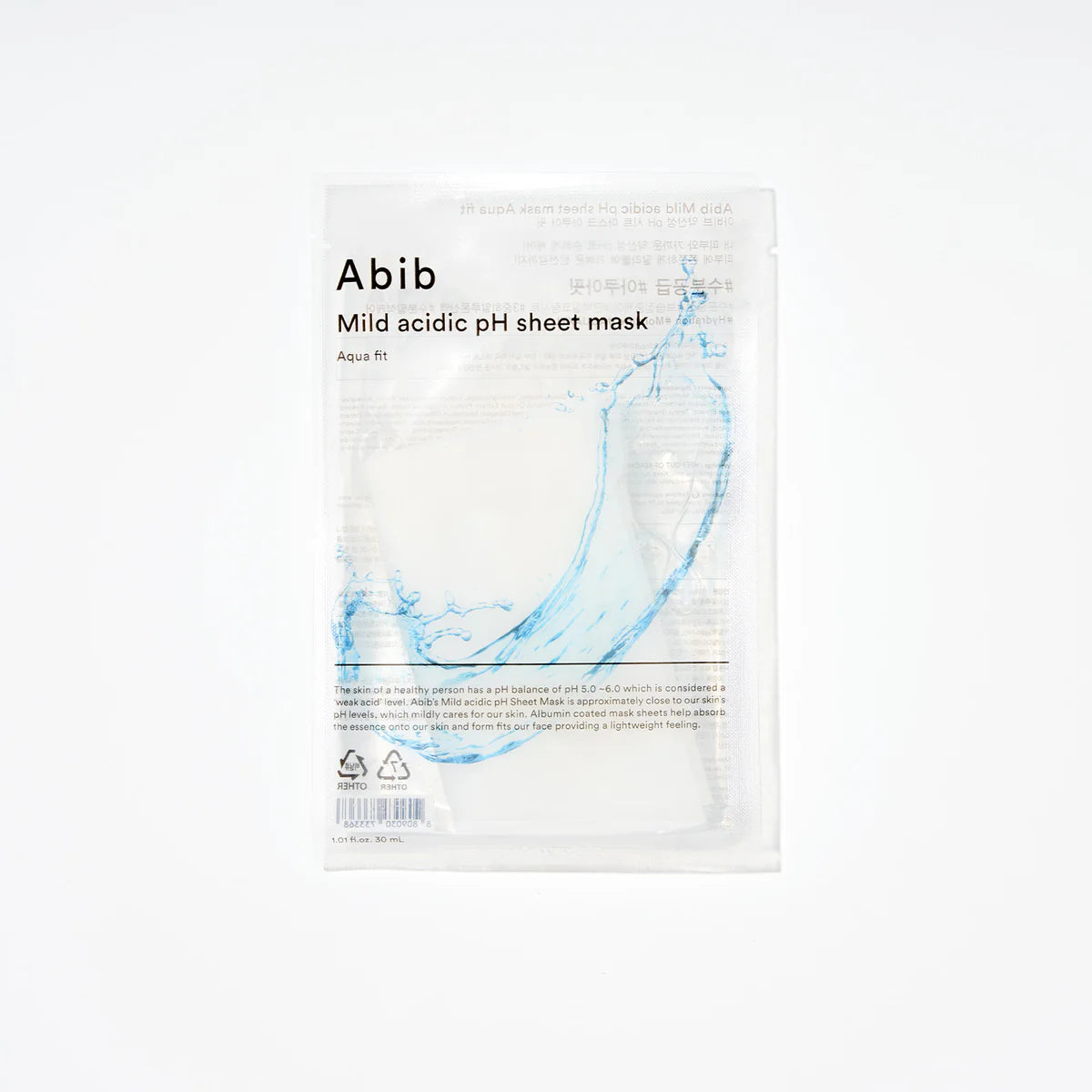 Lakštinė veido kaukė "Mild Acidic pH Sheet Mask Aqua Fit"