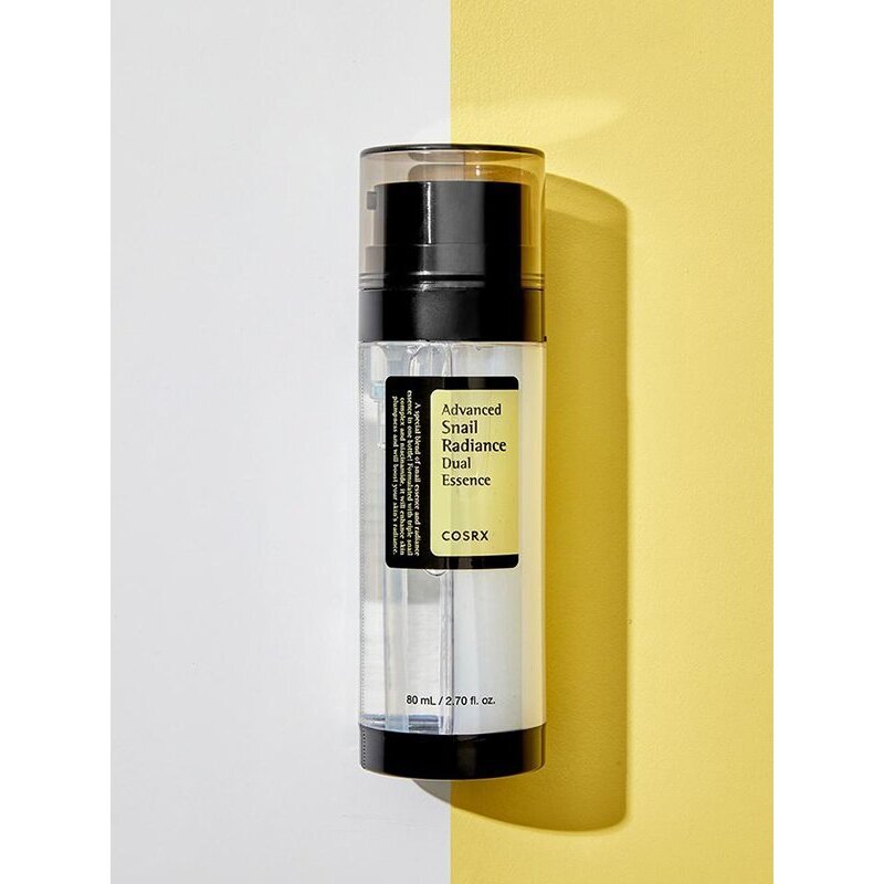 Dvifazė veido esencija su sraigių mucinu ir niacinamidu "Advanced Snail Radiance Dual Essence", 80 ml